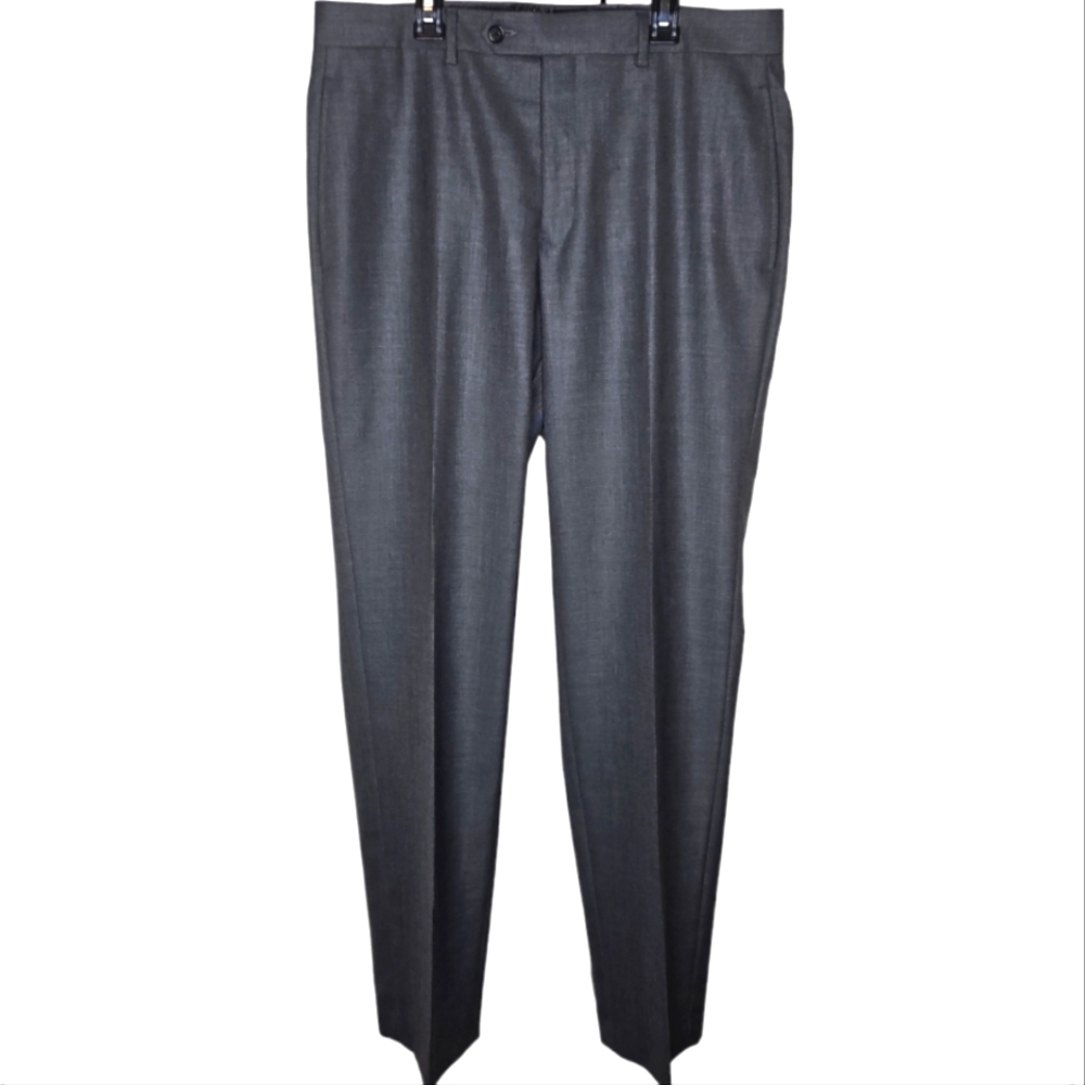 Lauren Ralph Lauren Men's Gray Heather Flat Front Dress Pants Size 33 Inseam 32